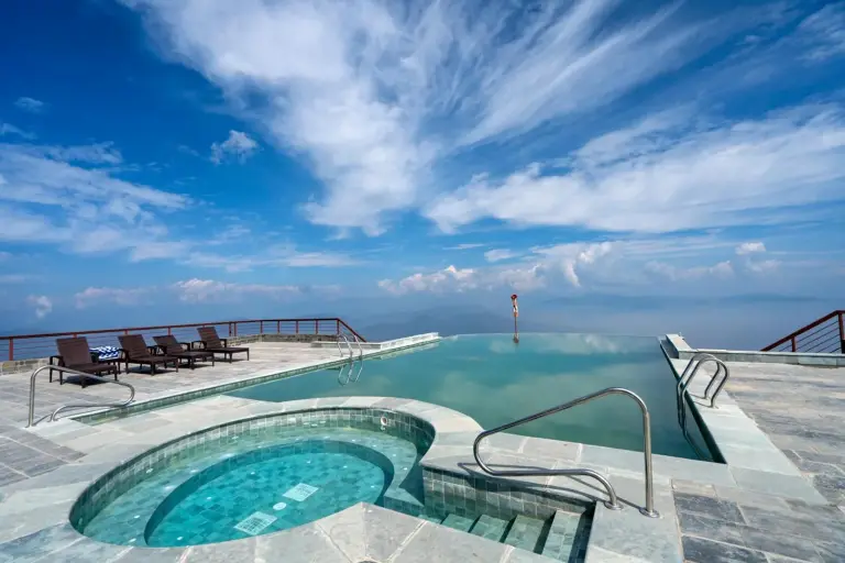 Infinity pool at Chandragiri Hills Resort Kathmandu