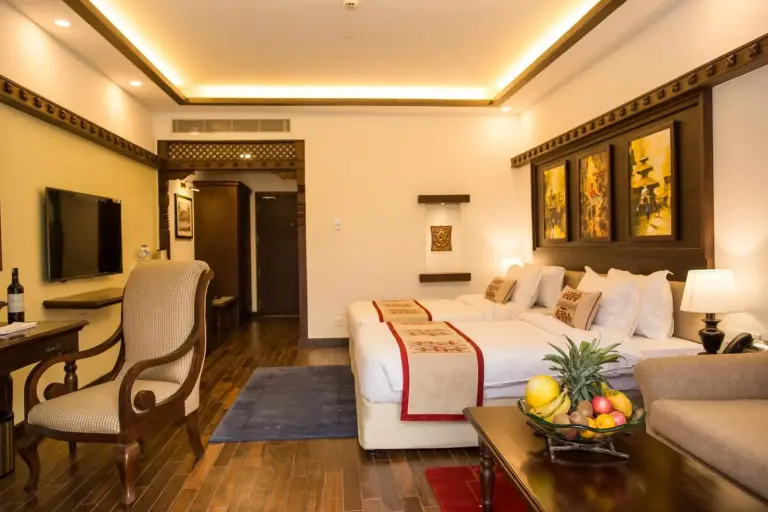 Interior of a suite in Chandragiri Hills Resort Kathmandu