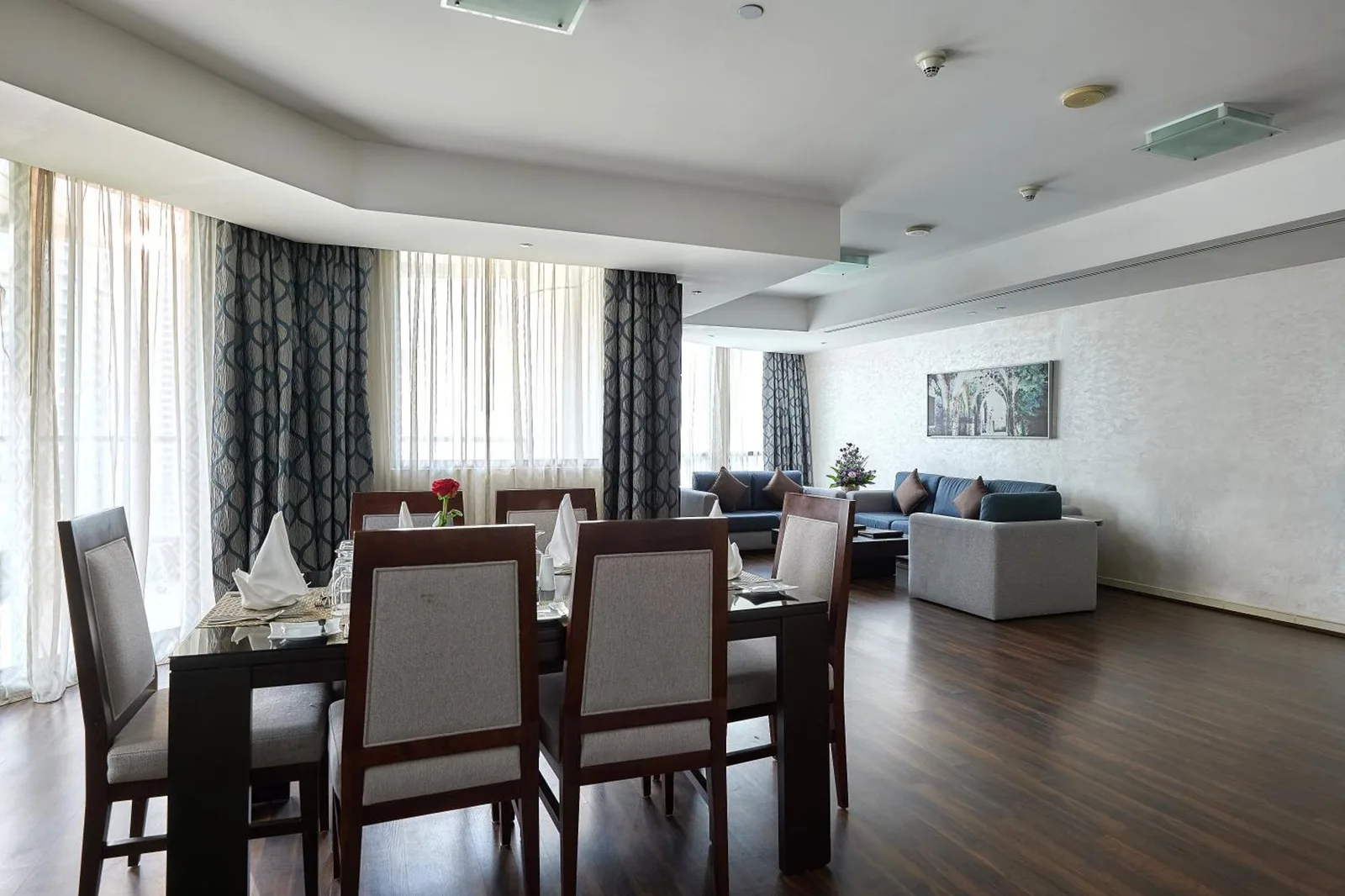 City Premiere Marina Hotel Apartments dining area with a view