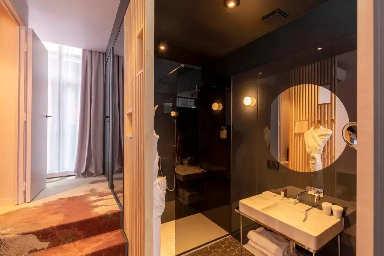 Chic bathroom space in Clarance Hotel Lille
