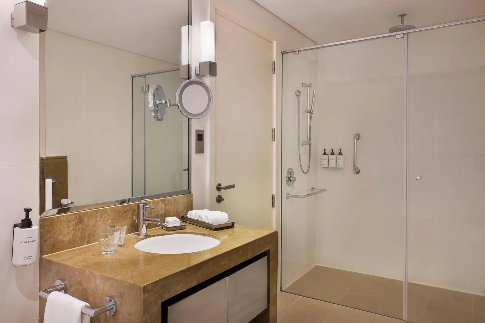 Elegant bathroom at Conrad Abu Dhabi Etihad Towers