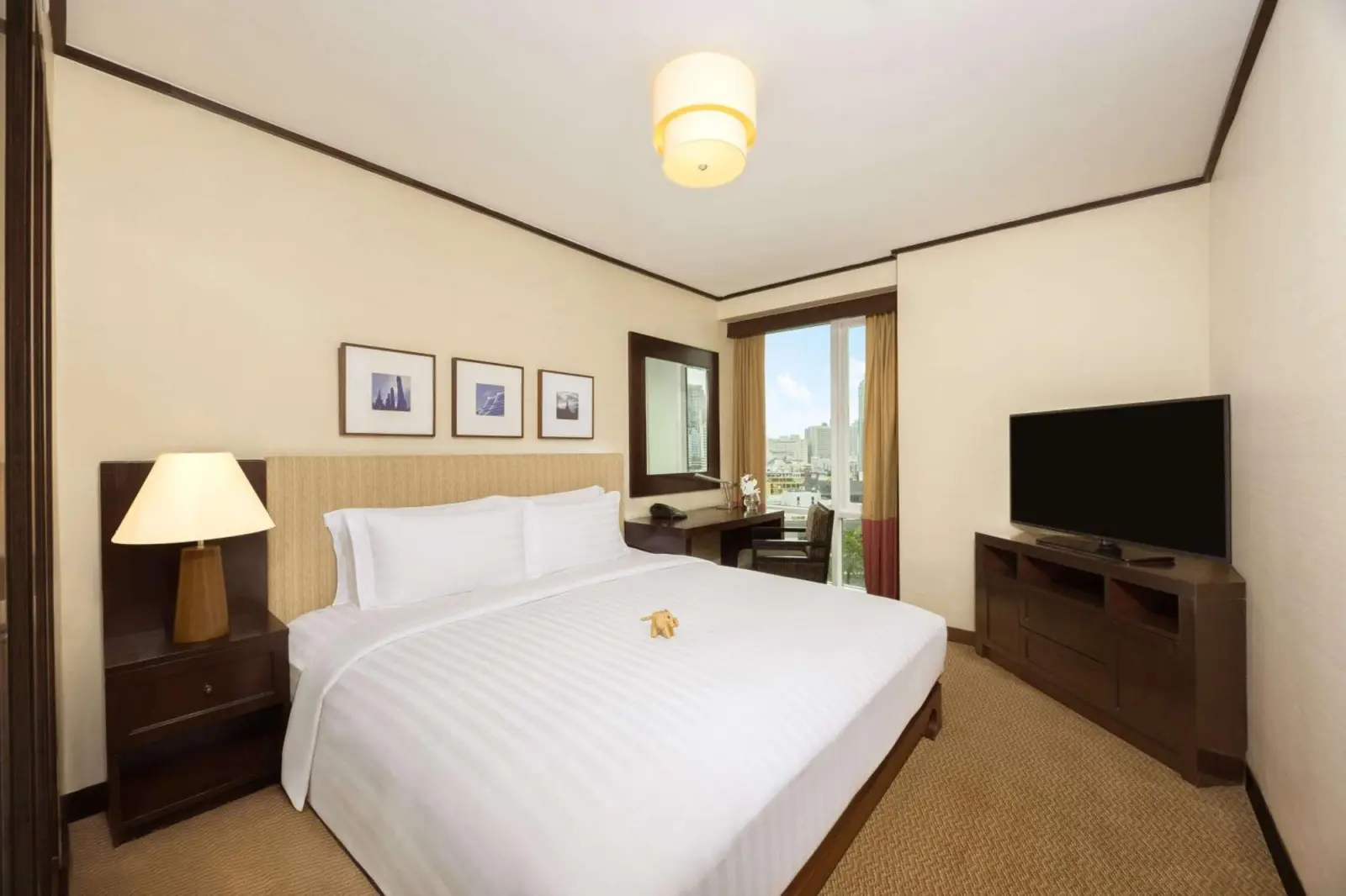 Cozy bedroom in Conrad Bangkok Residences