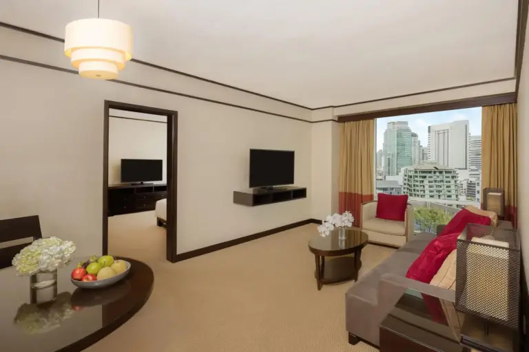 Living area in Conrad Bangkok Residences