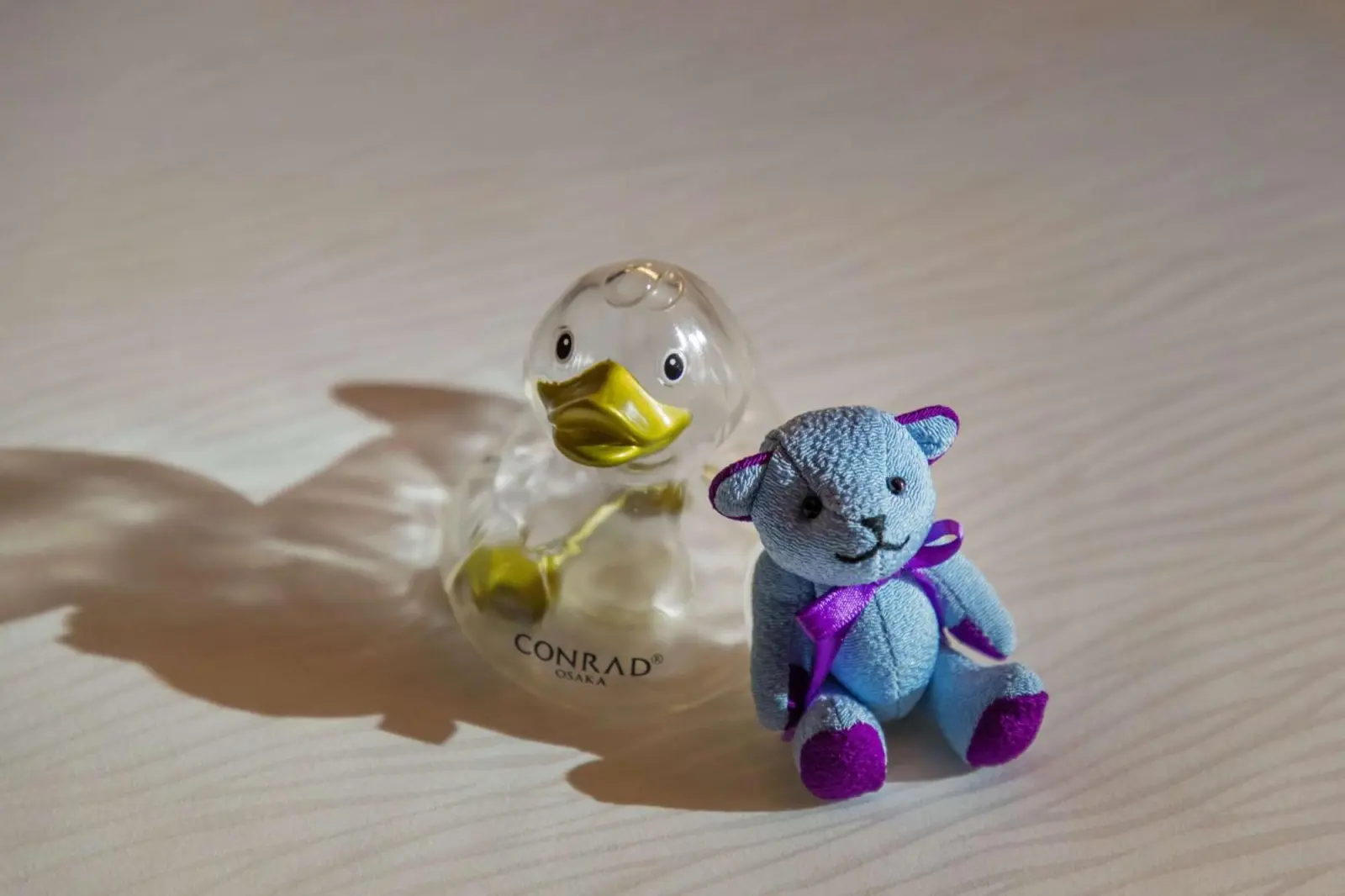 Whimsical teddy bear and duck at Conrad Osaka