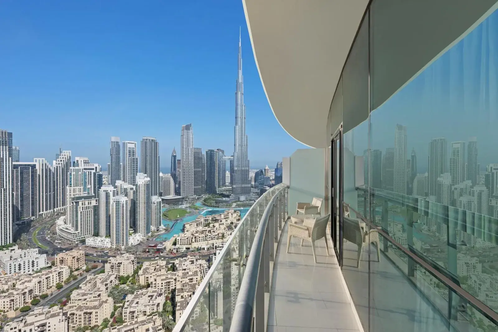 Vue du balcon depuis DAMAC Maison Distinction à Dubaï