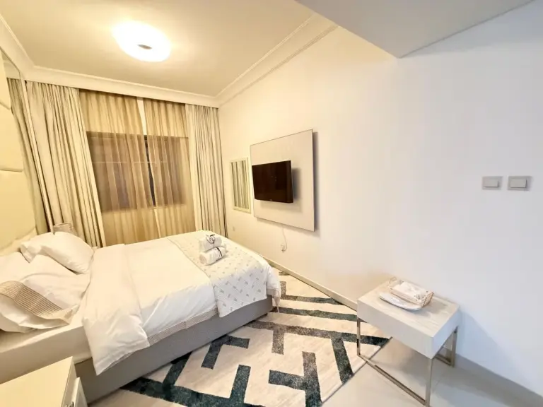 Bedroom details in Damac Mall hotel, Dubai