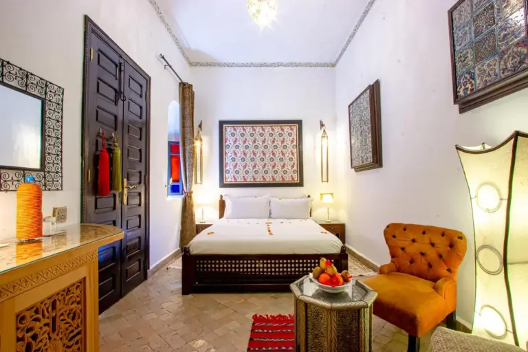Beautifully designed room at Dar Anika in Marrakech
