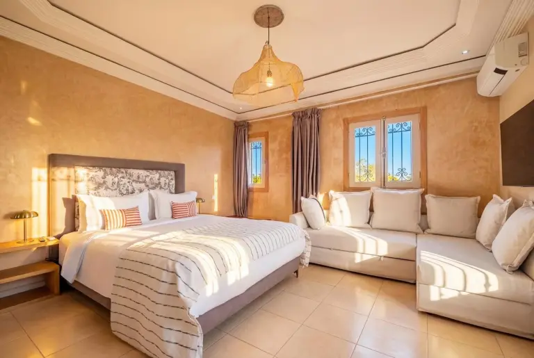 Luxury suite with separation area at Dar Lazrek Villa & Guest House in Marrakech