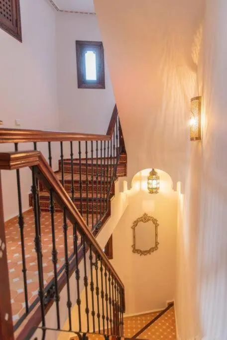 Staircase inside Dar Louban House in Tangier