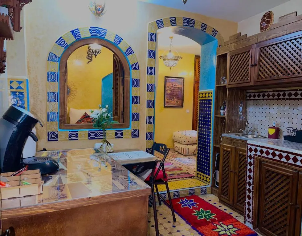 Dar Sandra Moroccan Tiny House dining area with traditional decor