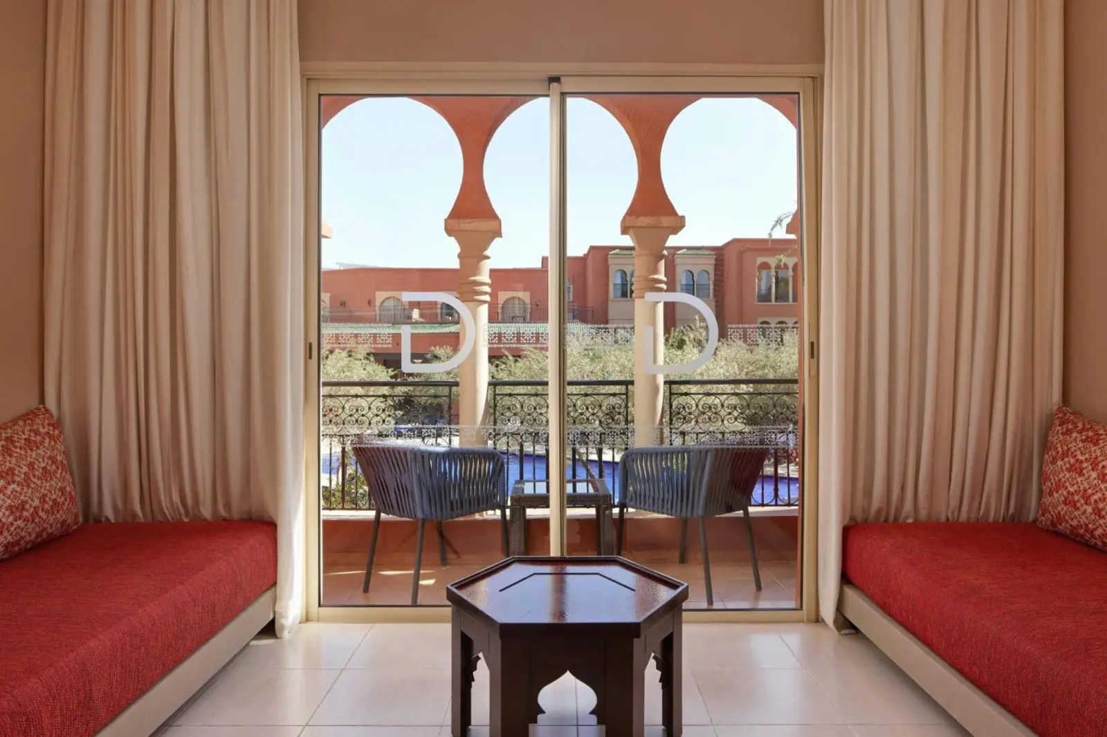 Delta Hotels by Marriott Marrakech Eden Andalou balcony seating area