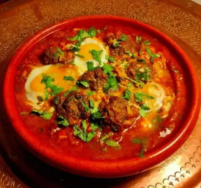 Traditional Moroccan dish served at Sahara Desert Camp, Merzouga