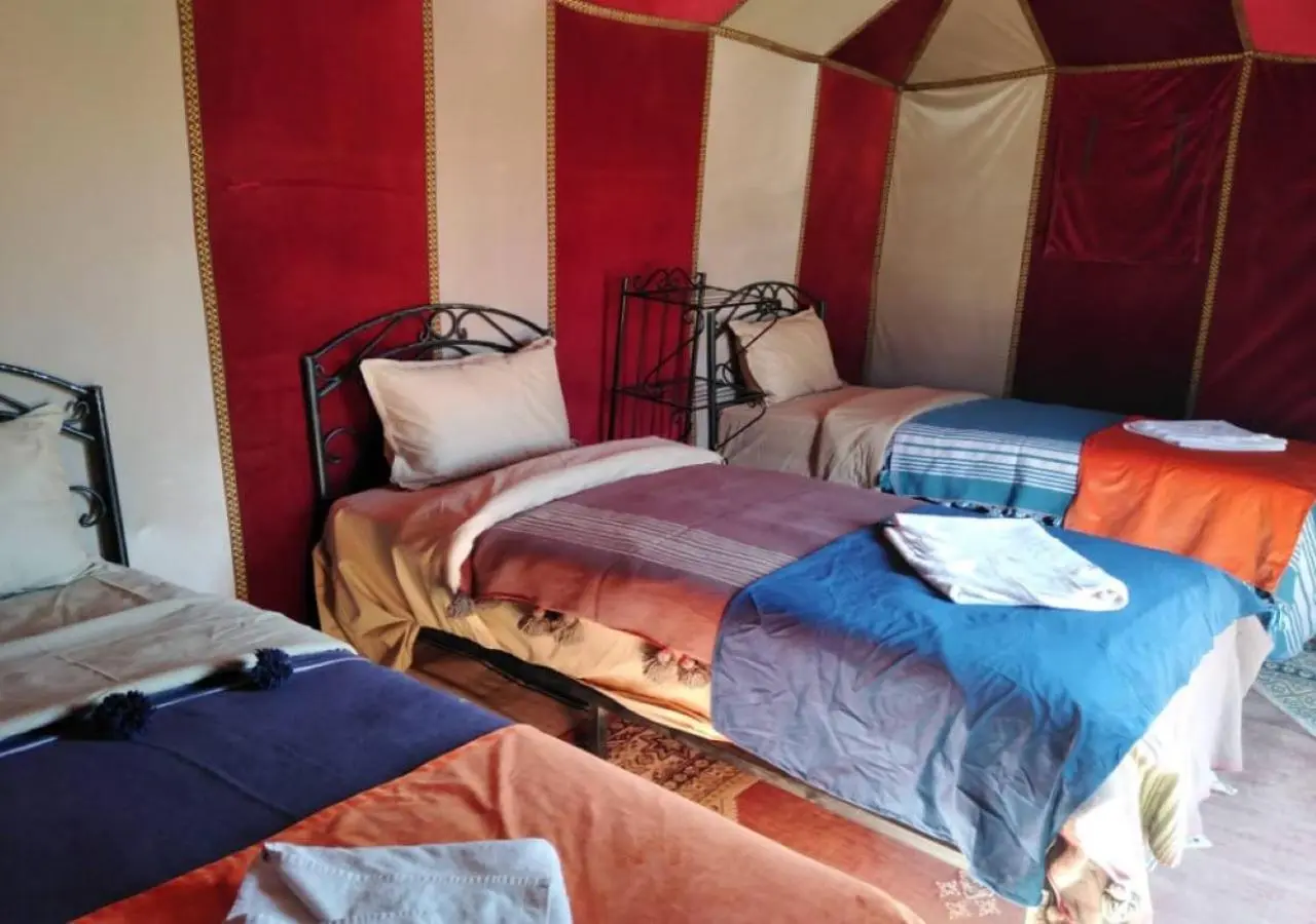 Family room setup at Desert Life Camp in Merzouga