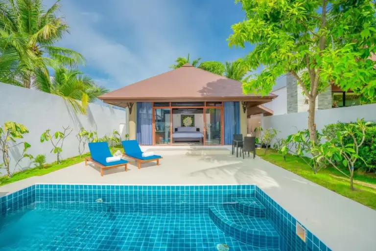 Dhevan Dara Resort & Spa Hua Hin Pool Villa with loungers