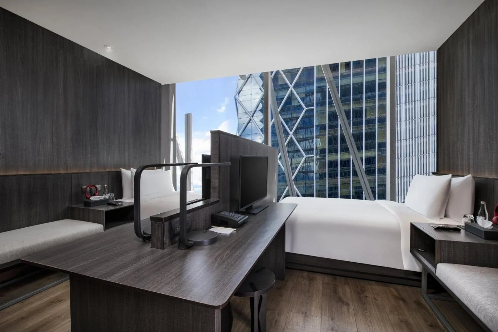 Stylish twin room at Discovery SCBD Jakarta