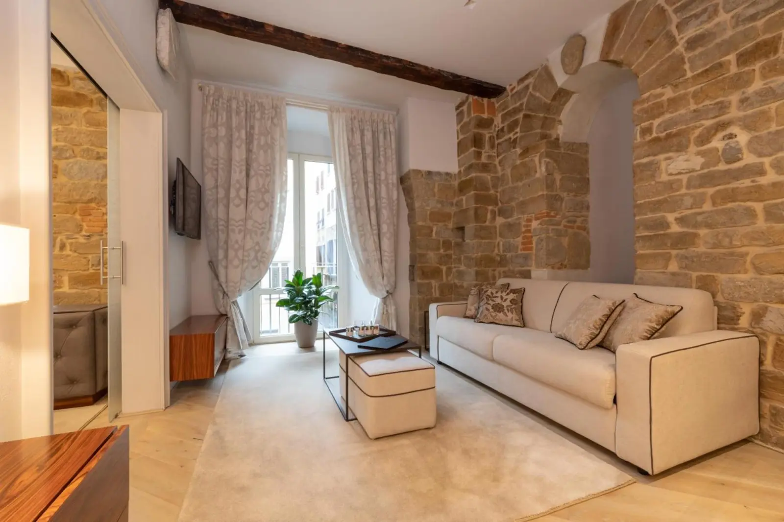 Área de estar en Donati Luxury Tower Suites en Florencia