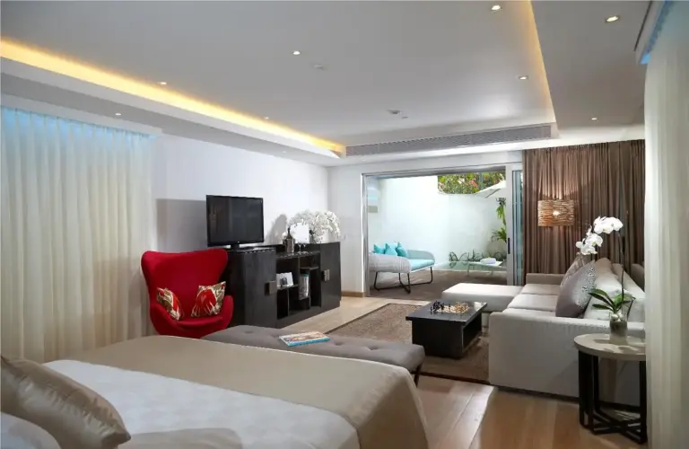 Intérieur de la suite de luxe au Double - Six Luxury Hotel Seminyak