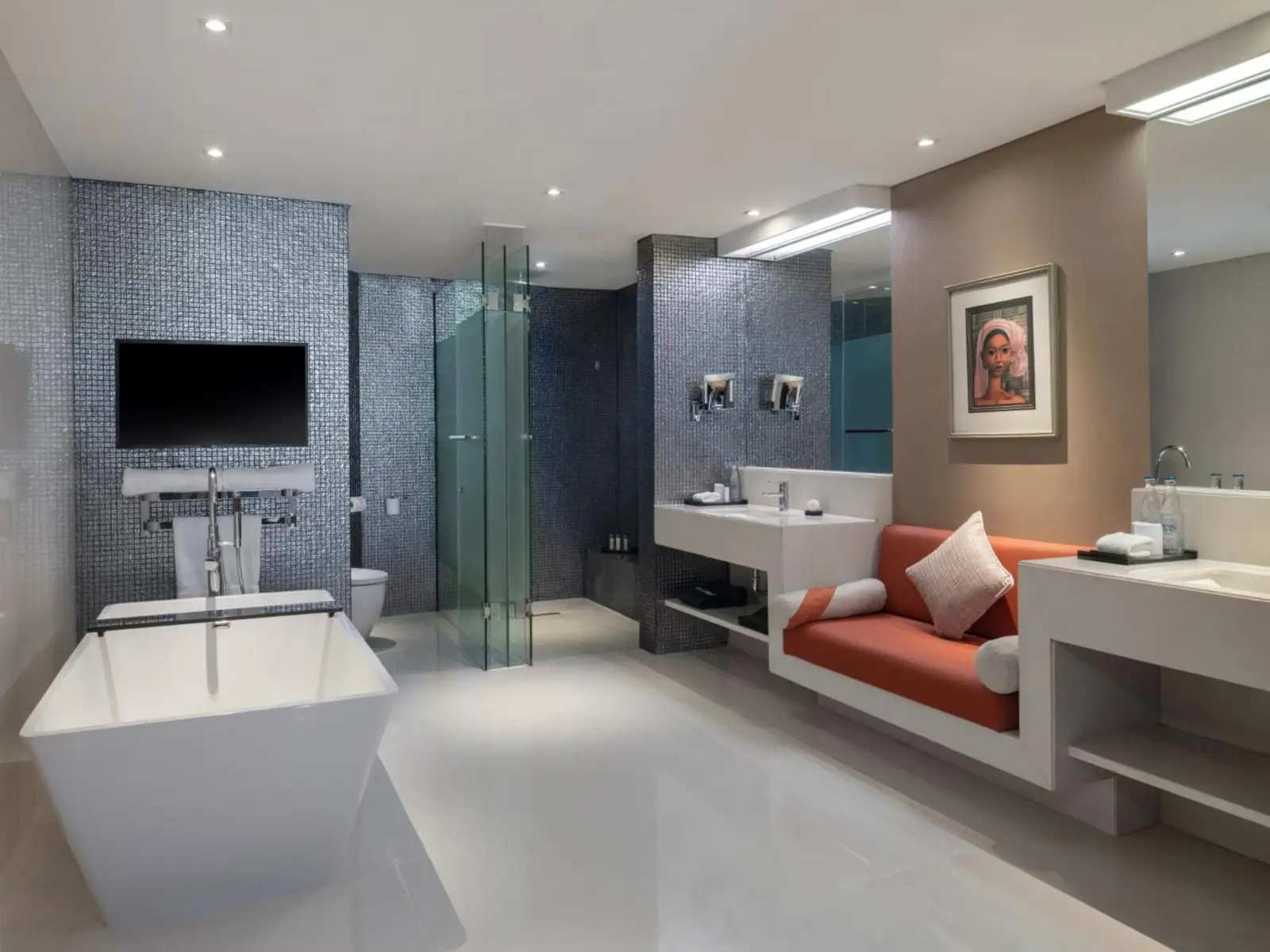 Design de salle de bain moderne au Double - Six Luxury Hotel Seminyak