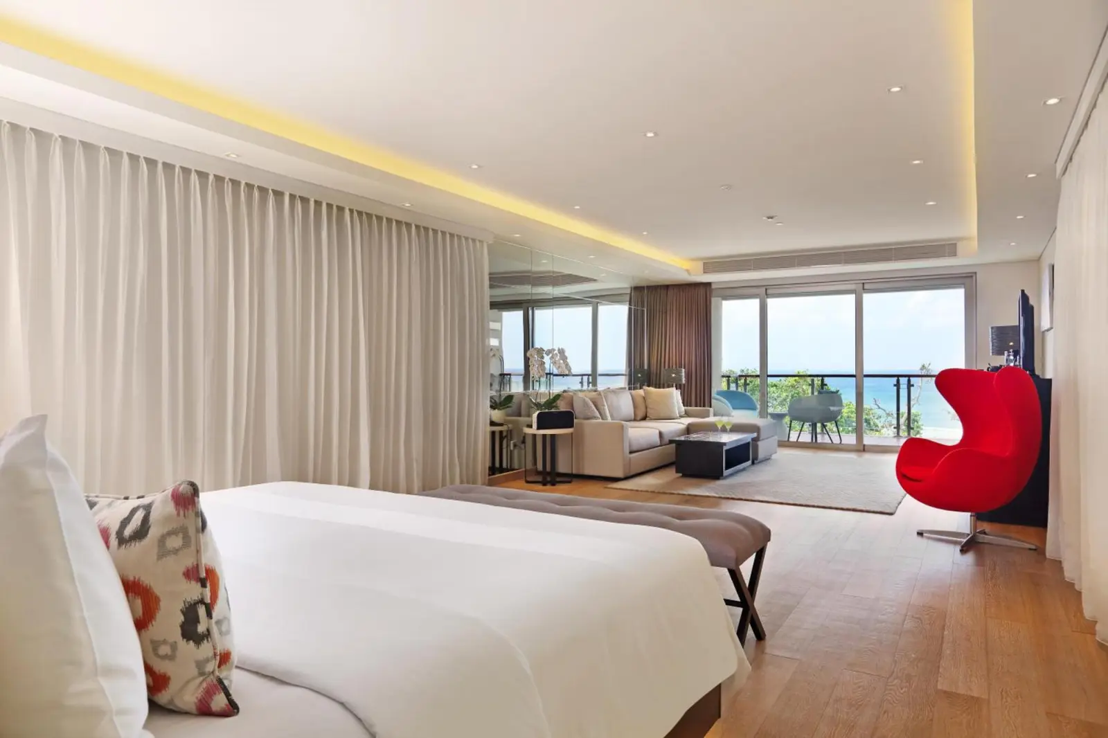 Chambre avec vue sur l'océan au Double - Six Luxury Hotel Seminyak