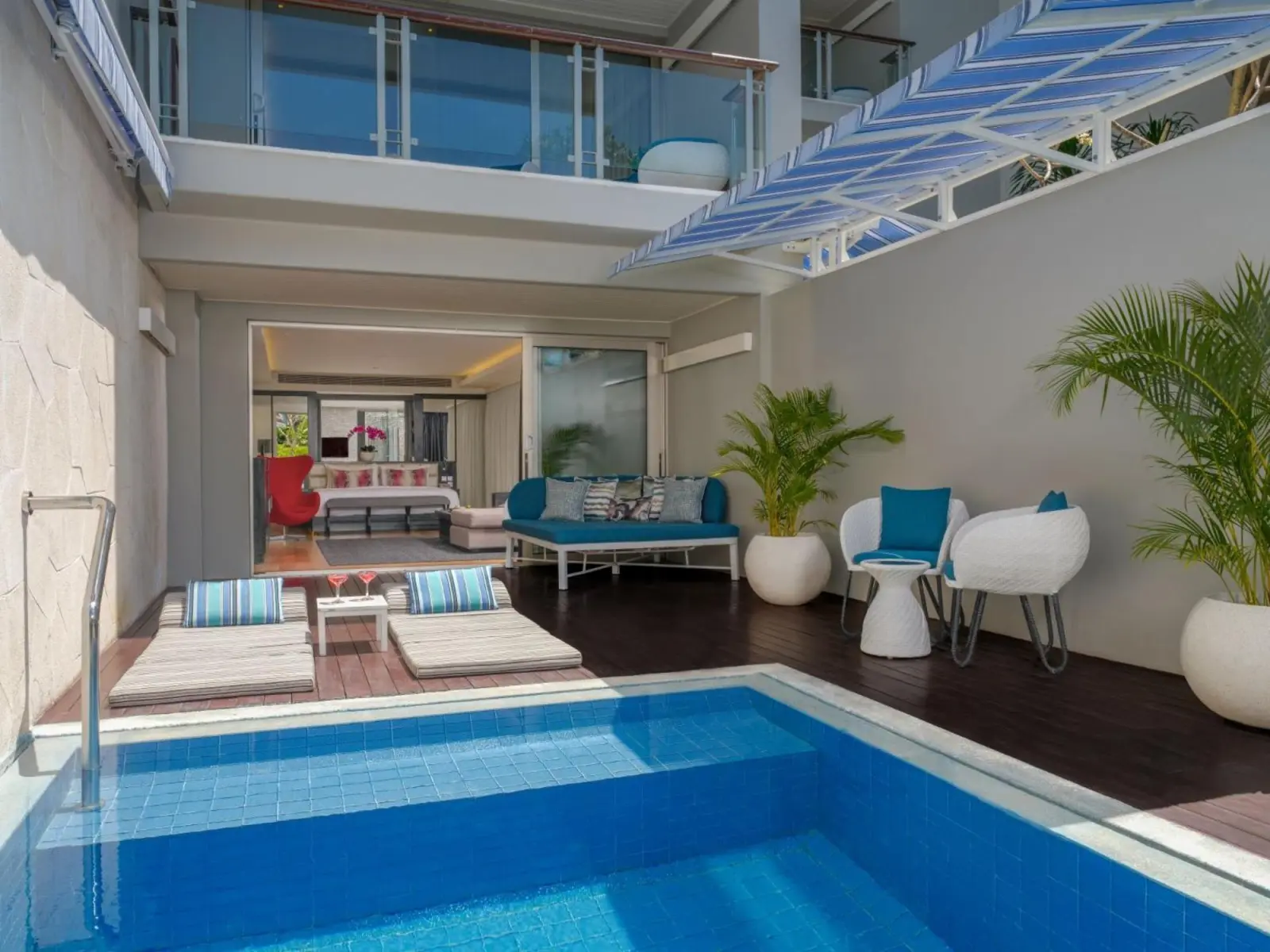 Espace piscine privée au Double - Six Luxury Hotel Seminyak