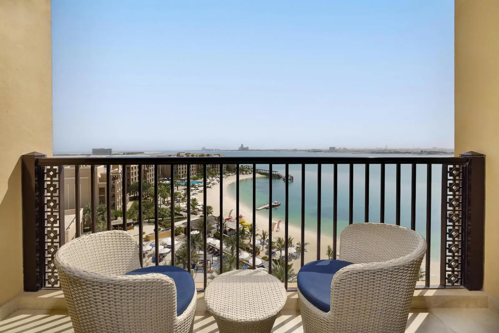 View from a balcony at DoubleTree by Hilton Resort & Spa Marjan Island