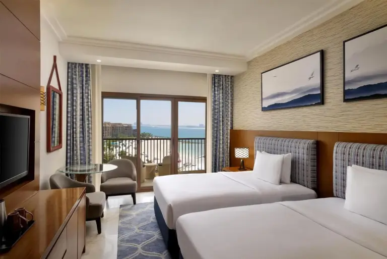 Seaside guest room at DoubleTree by Hilton Resort & Spa Marjan Island