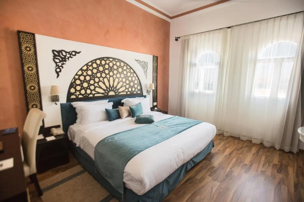 Elegant king bedroom in El Minzah Hotel, Tangier