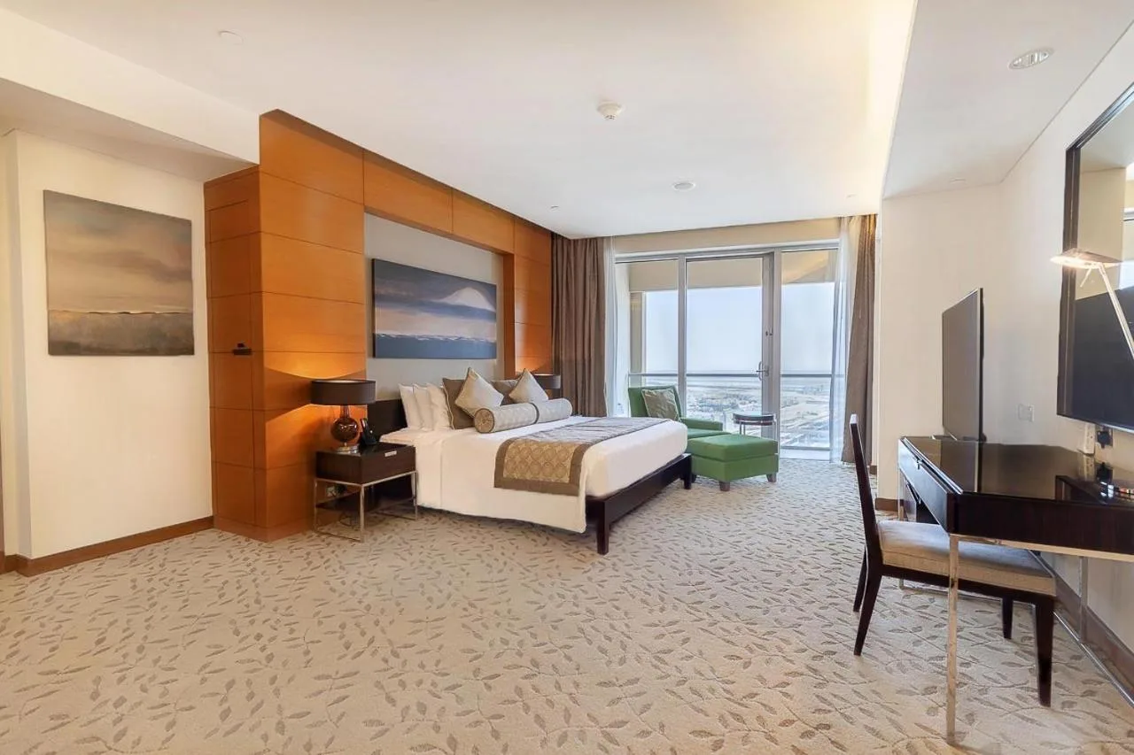 Spacious bedroom with panoramic view at Emaar Fashion Avenue