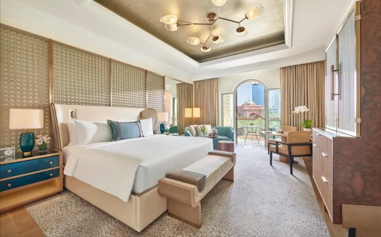 Elegant bedroom in Emirates Palace Mandarin Oriental, Abu Dhabi