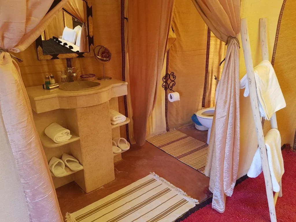 Restroom setup at Erg Chebbi Camp