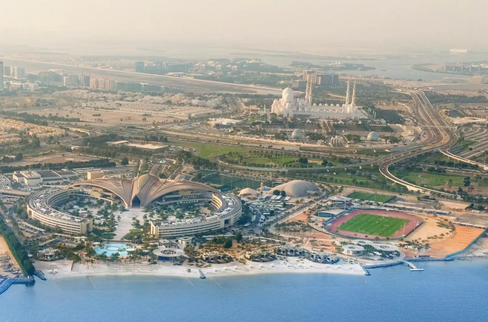 Aerial view of ERTH Abu Dhabi Hotel in Abu Dhabi