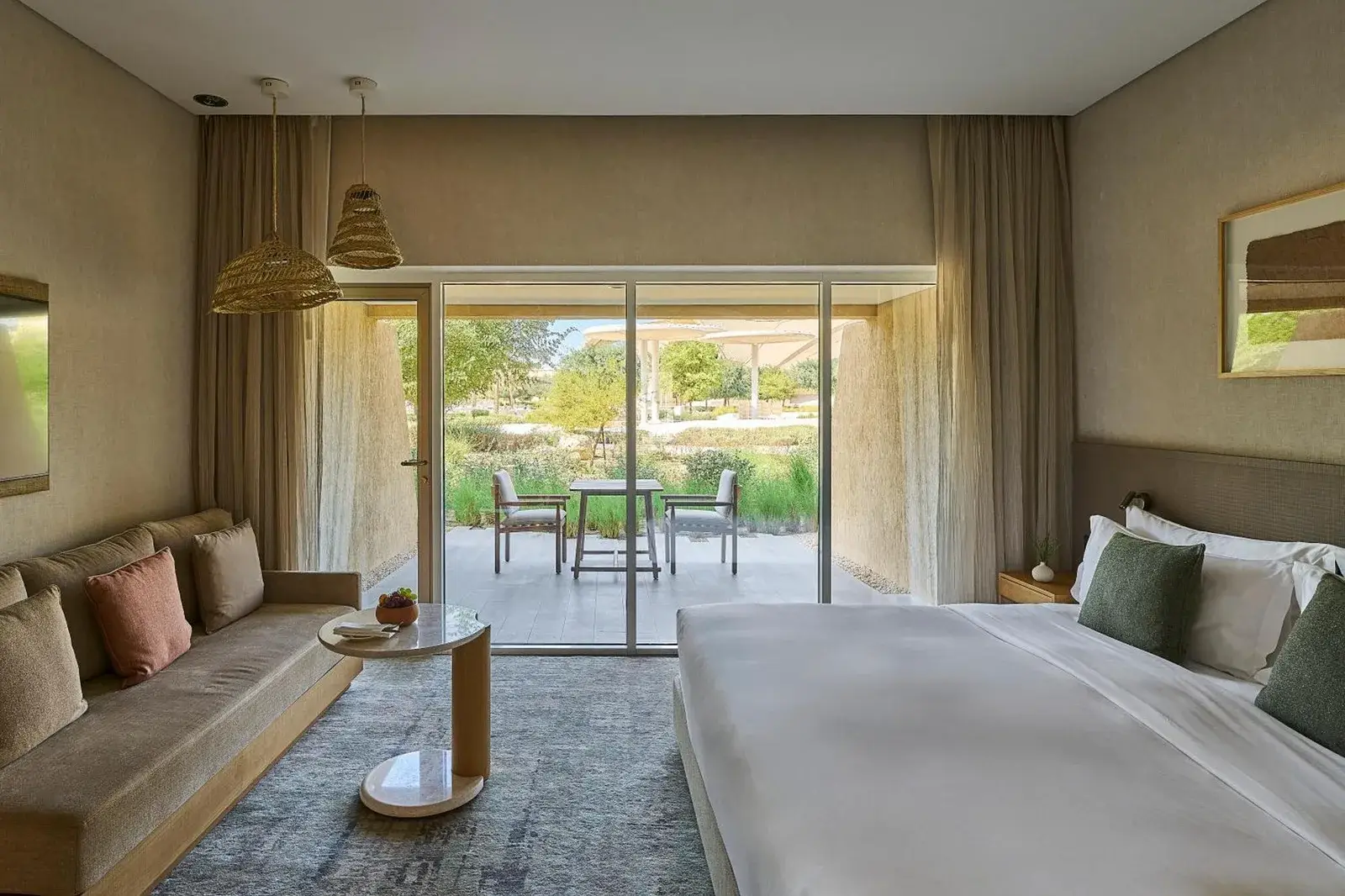 Room with patio view at ERTH Abu Dhabi Hotel