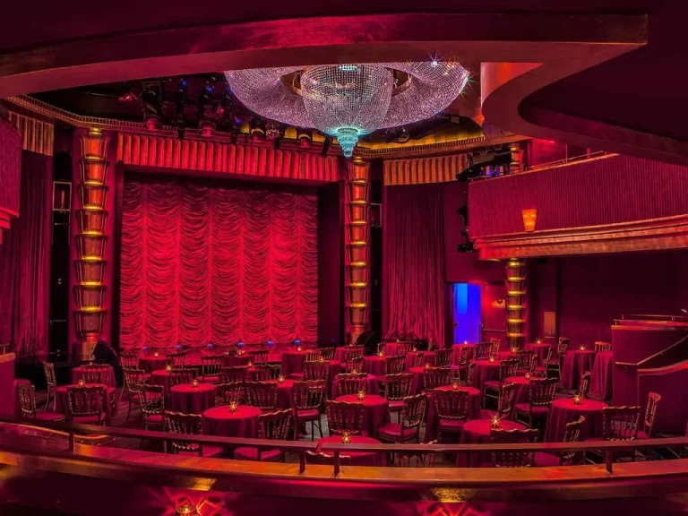 Faena Miami Beach theater interior with red decor