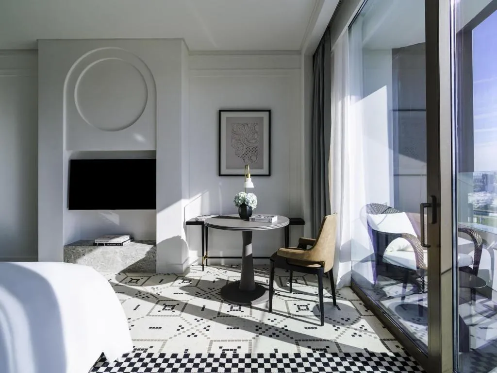 Cozy corner in a room at Fairmont La Marina Rabat Sale Hotel in Rabat