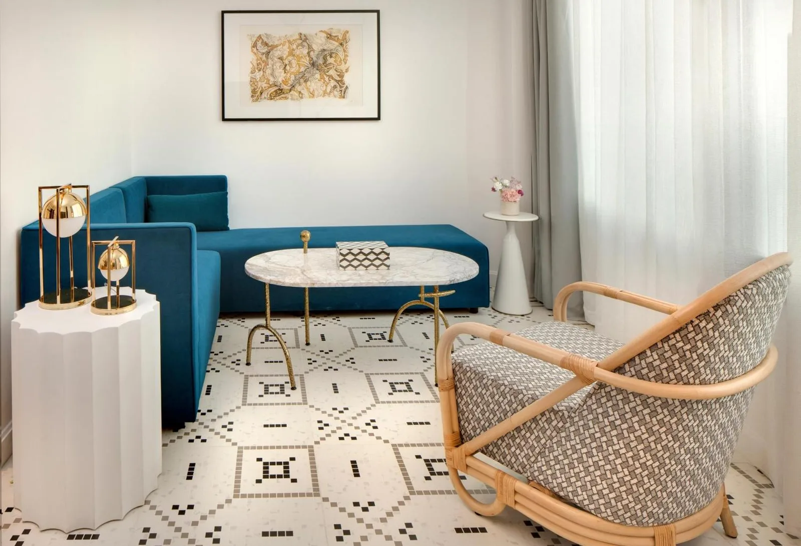 Gemütlicher Sitzbereich im Fairmont Residences La Marina Rabat Sale