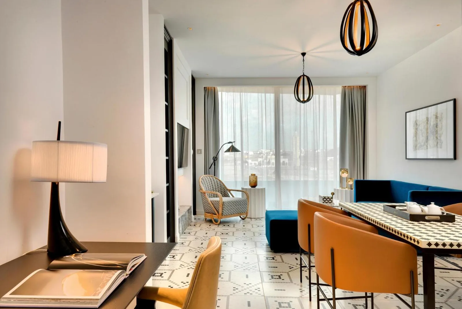 Wohnbereich im Fairmont Residences La Marina Rabat Sale