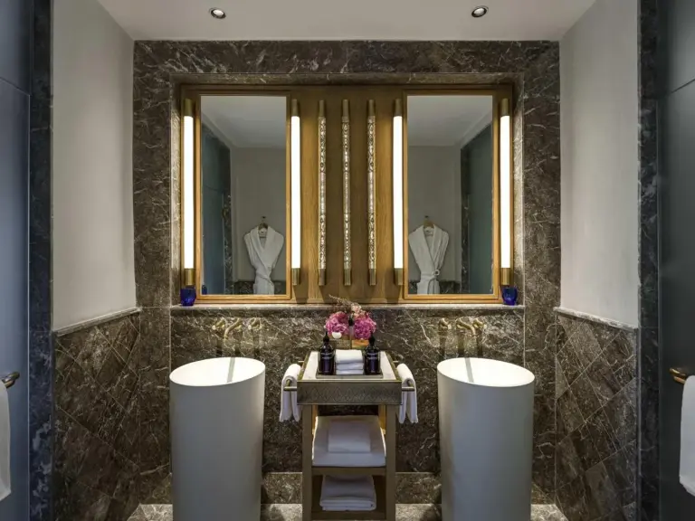 Elegant bathroom at Fairmont Tazi Palace Tangier