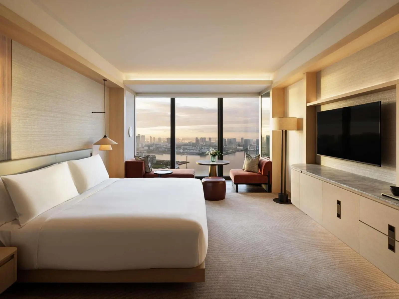 Premium room with city skyline at Fairmont Tokyo