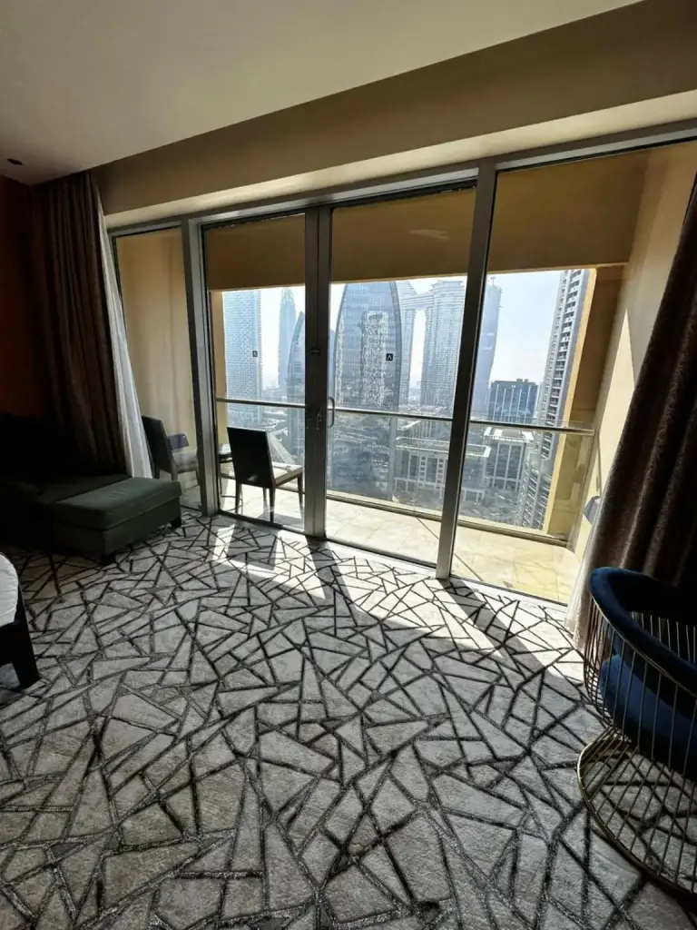 Fashion Avenue Dubai Mall Burj Khalifa View Residence área de estar con vista a la ciudad