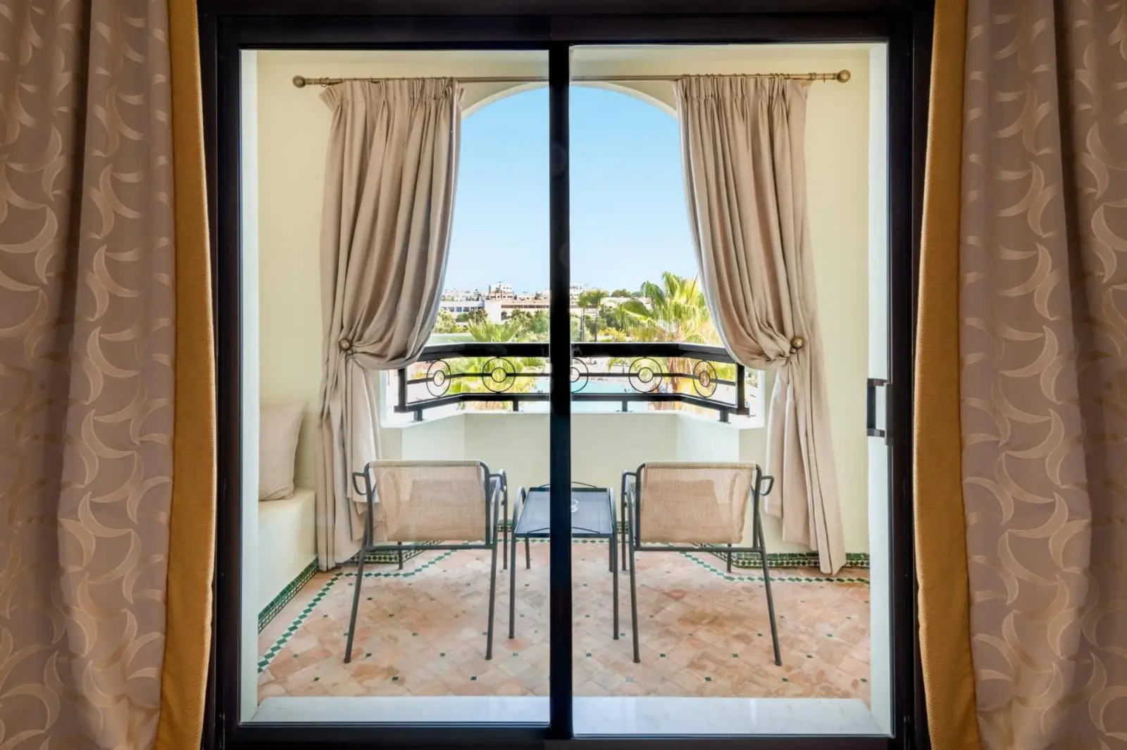 Balcony view from a room at Fes Marriott Hotel Jnan Palace
