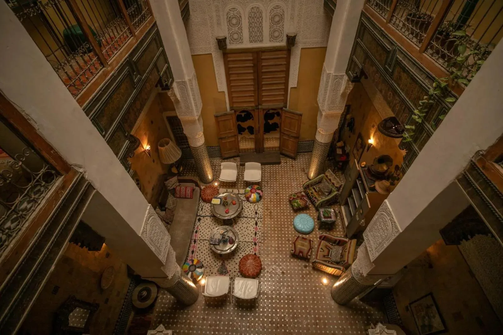 Spacious lobby at Fez Valley Luxury Camp