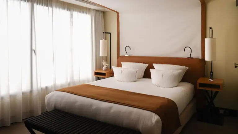 Comfortable bedroom at Five Seas by Inwood Hotels in Cannes