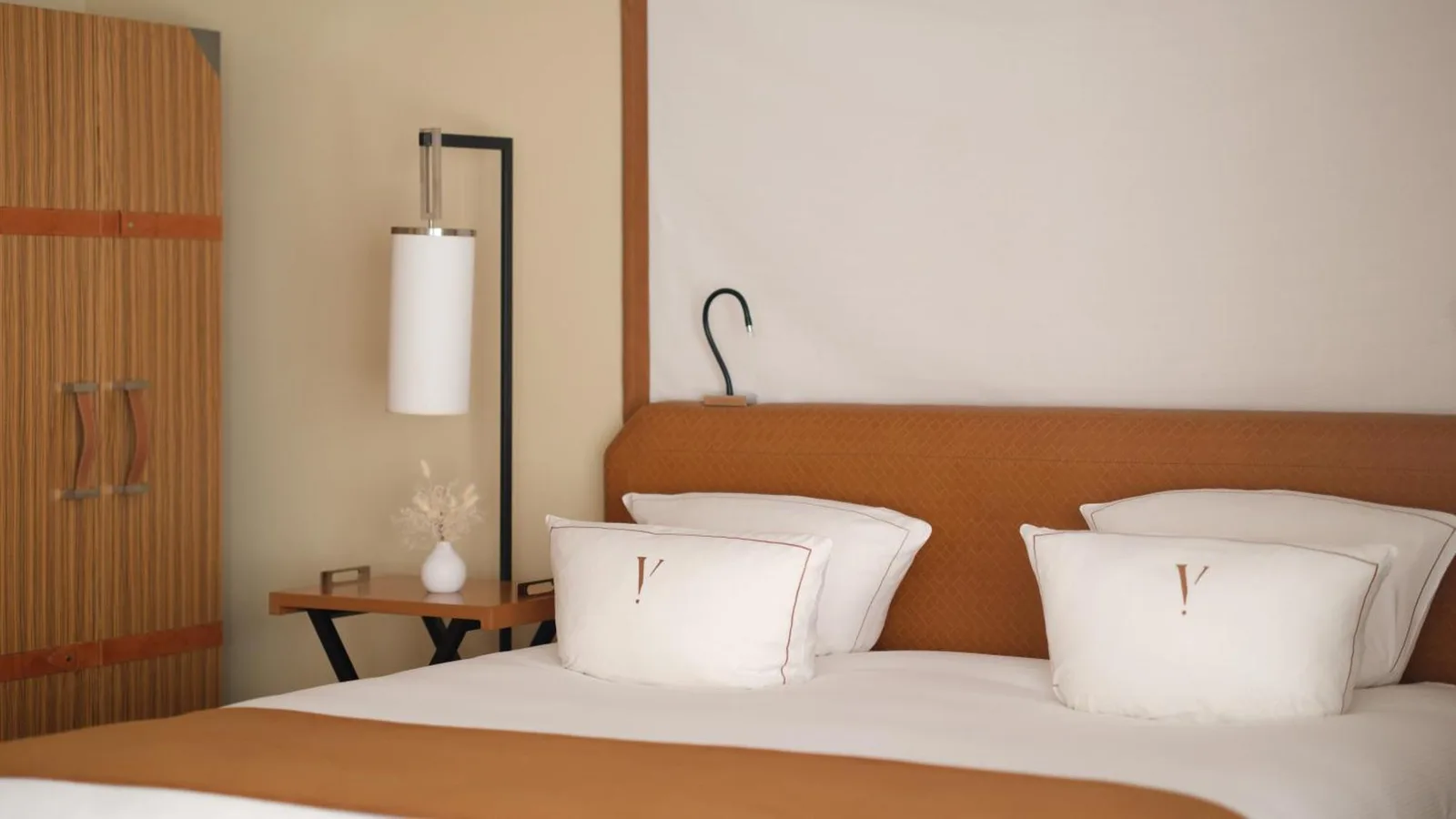 Elegant bed setup at Five Seas by Inwood Hotels in Cannes