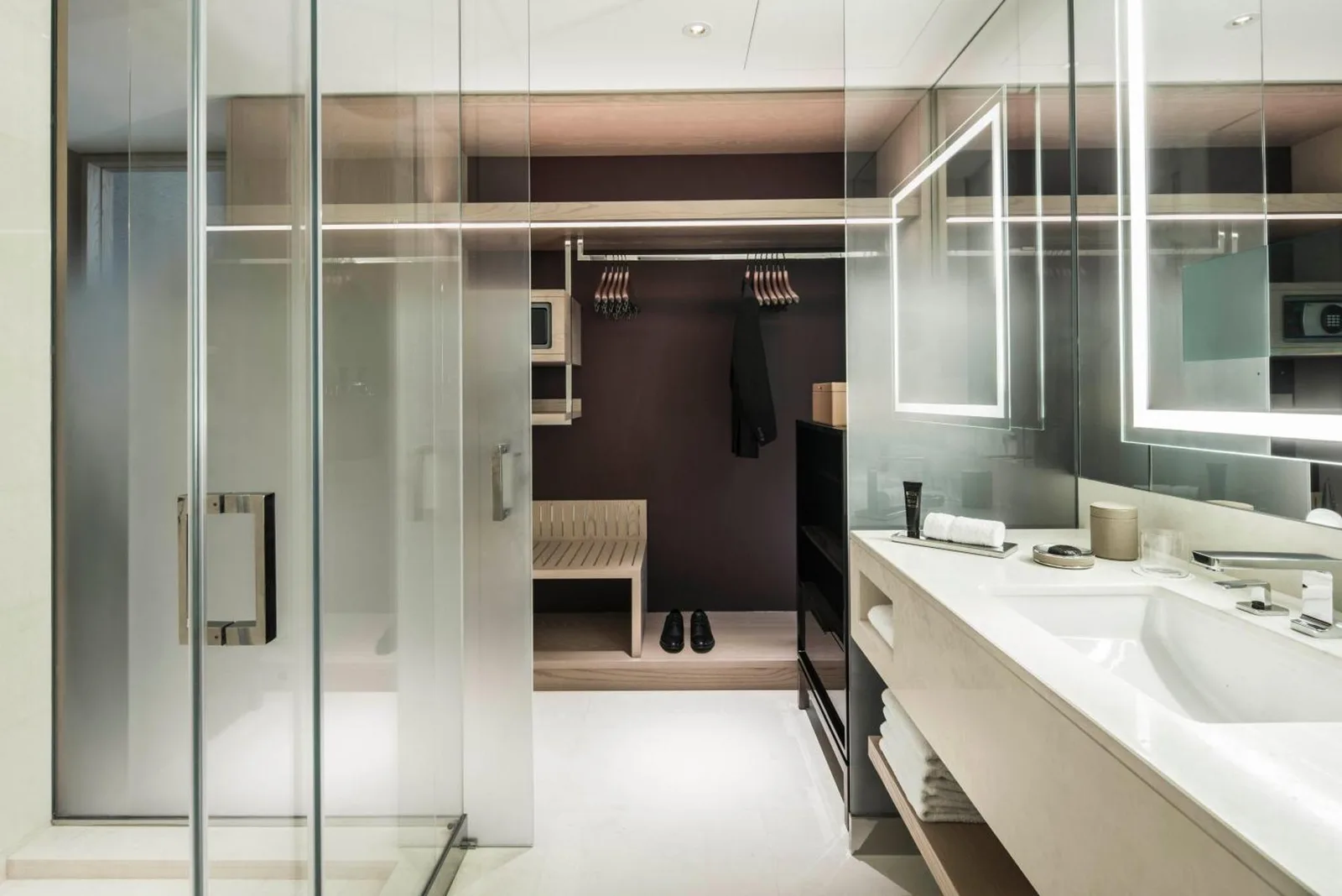 A well-appointed bathroom in the Four Seasons Hotel Dubai International Financial Centre.