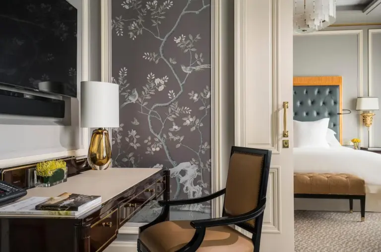 Workspace in a room at Four Seasons Hotel Jakarta