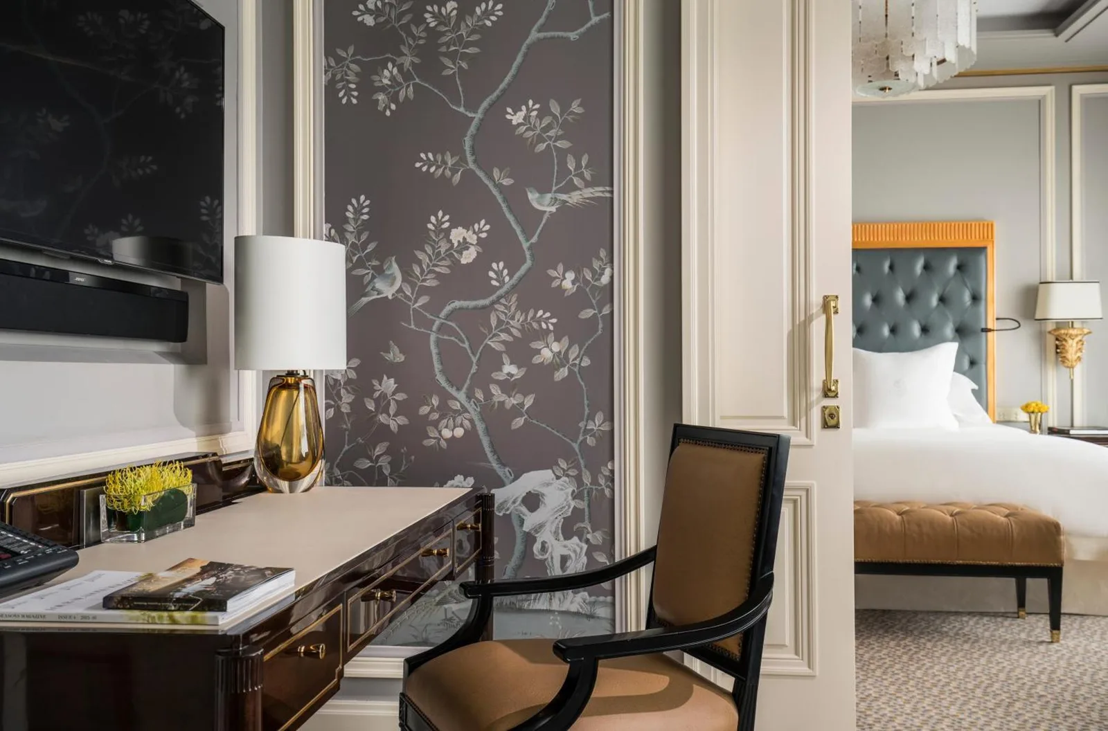 Workspace in a room at Four Seasons Hotel Jakarta