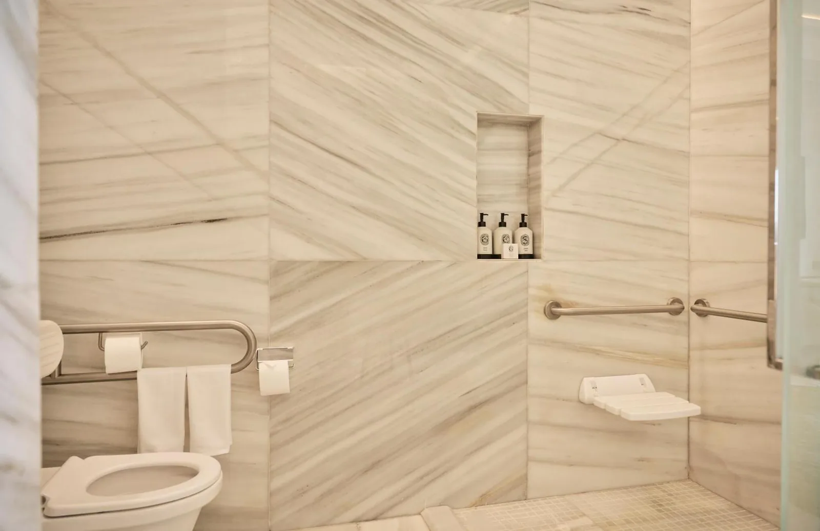 Accessible bathroom at Four Seasons Hotel Rabat with modern amenities