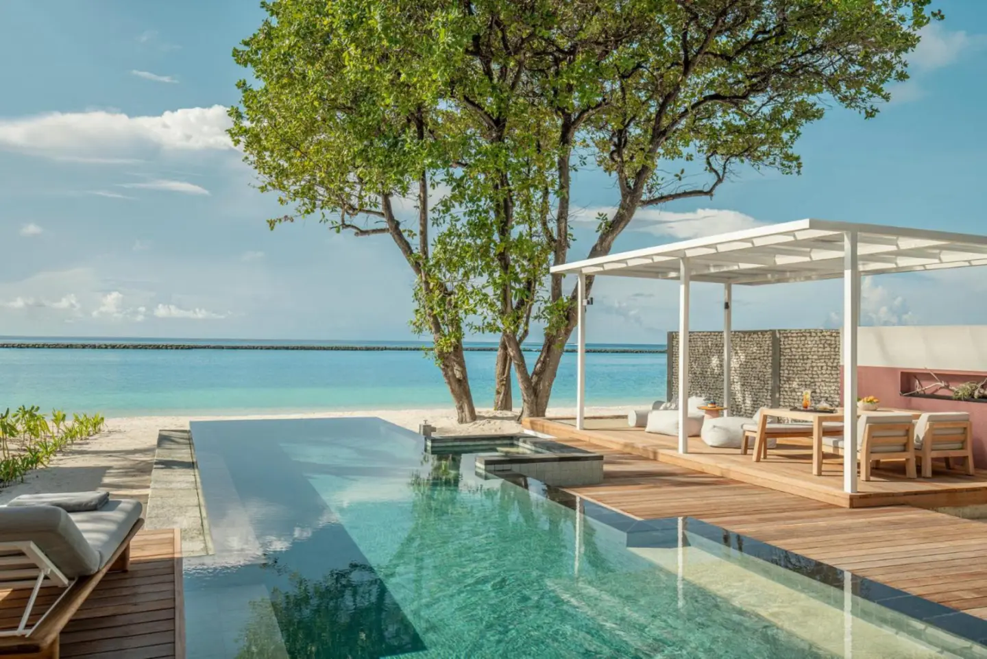 Private pool area at Four Seasons Resort Maldives at Landaa Giraavaru