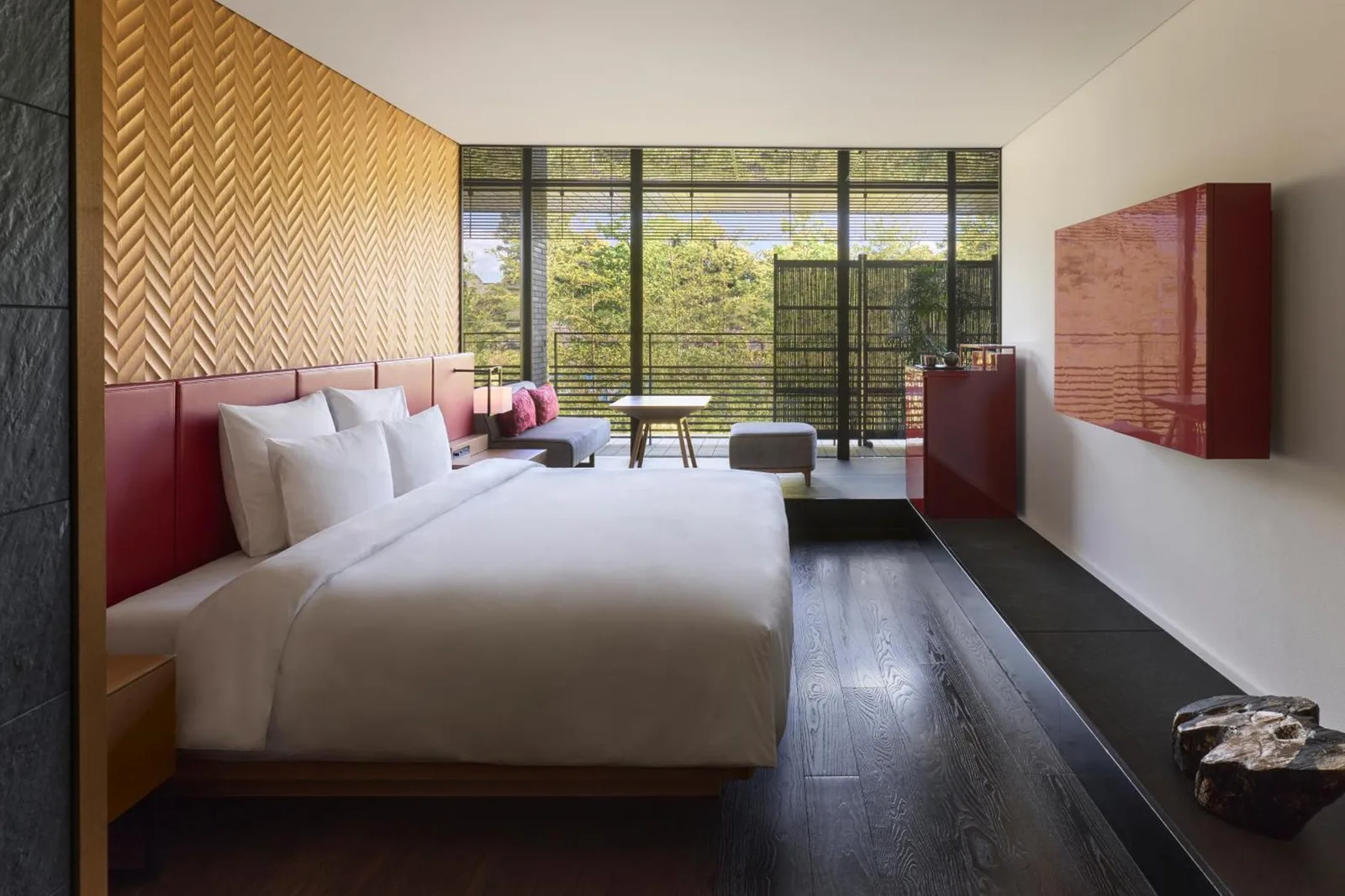 Another view of the luxurious guest room at Garrya Nijo Castle Kyoto