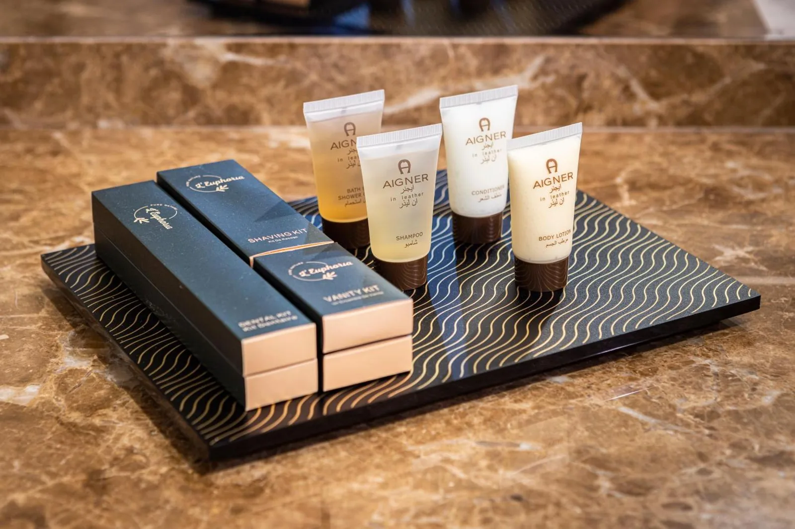 Produits de bain de luxe à Golden Sands Suites